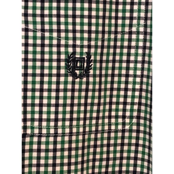 Chaps Men’s Size Large Blue/Green Plaid Long Sleeve Button Down Long Sleeve Shir - Picture 6 of 7